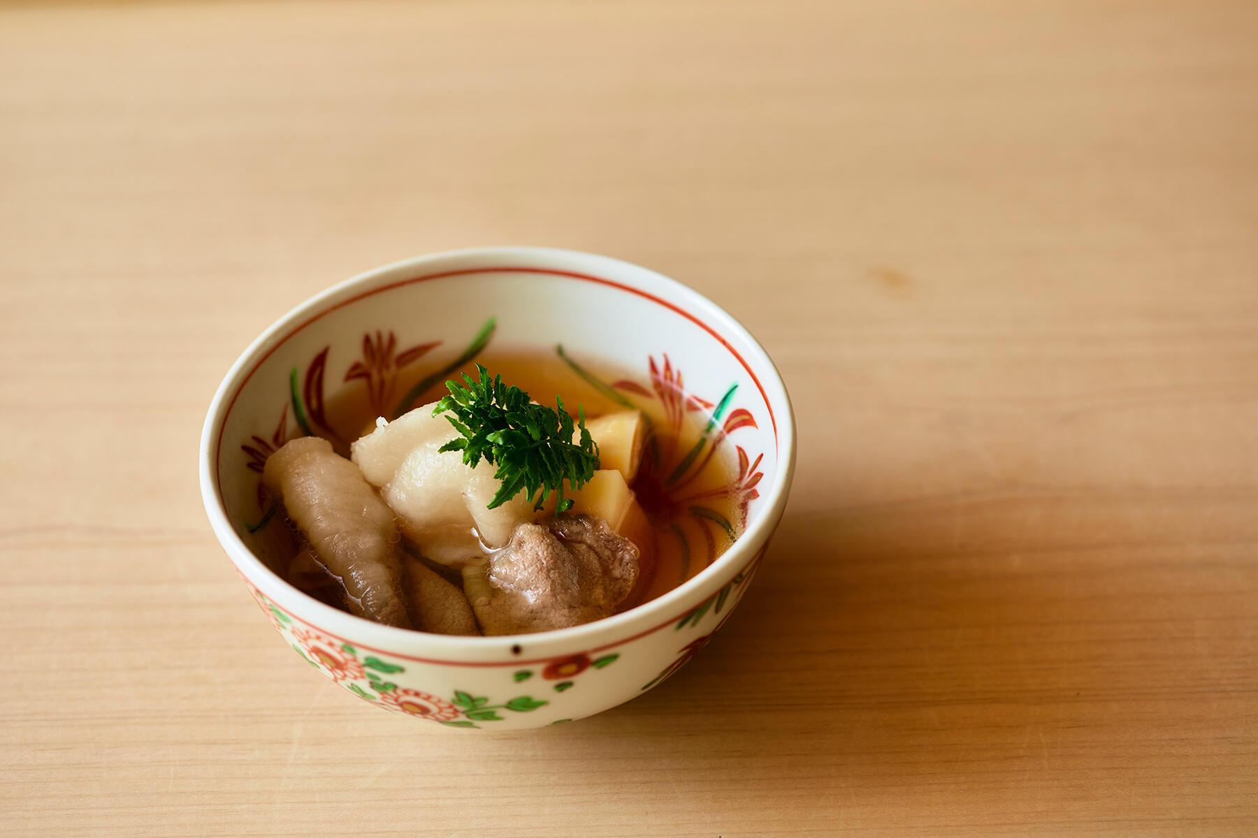 猪汁（島根極上猪と塚原筍の花山椒汁）