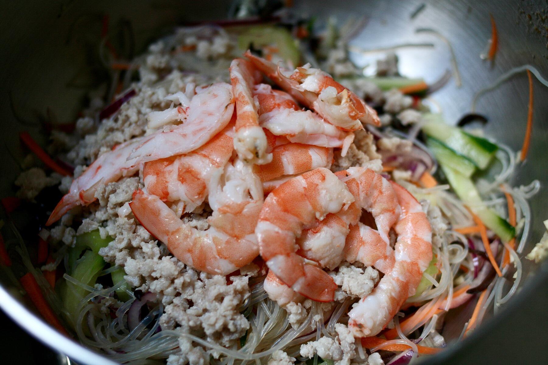 具材を合わせる