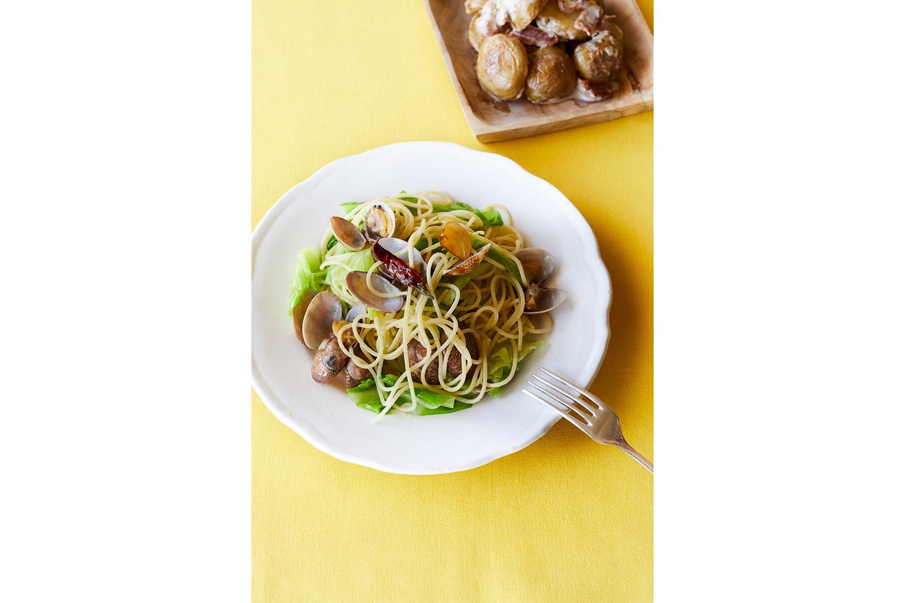 あさりとキャベツのスパゲッティ