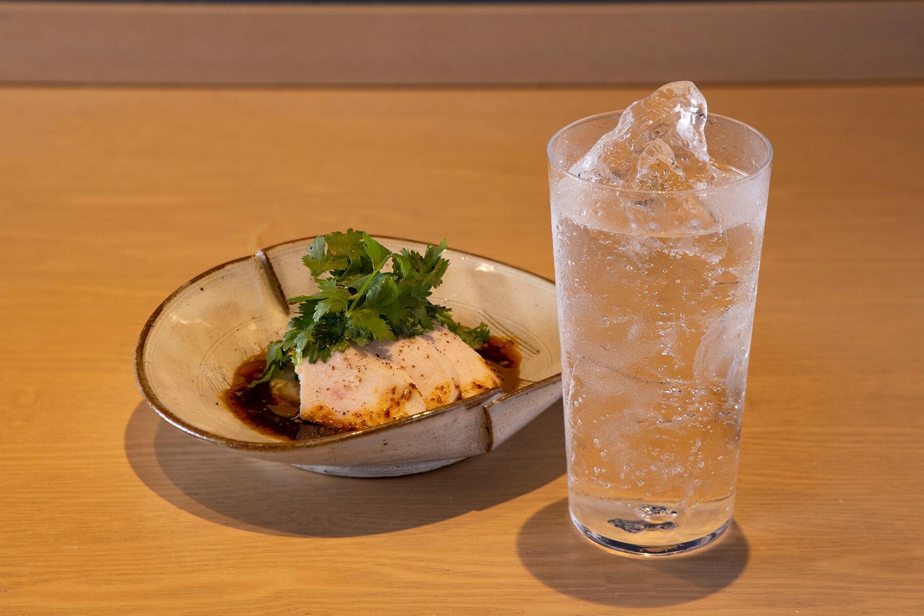 ソーダ割りでよだれ鶏