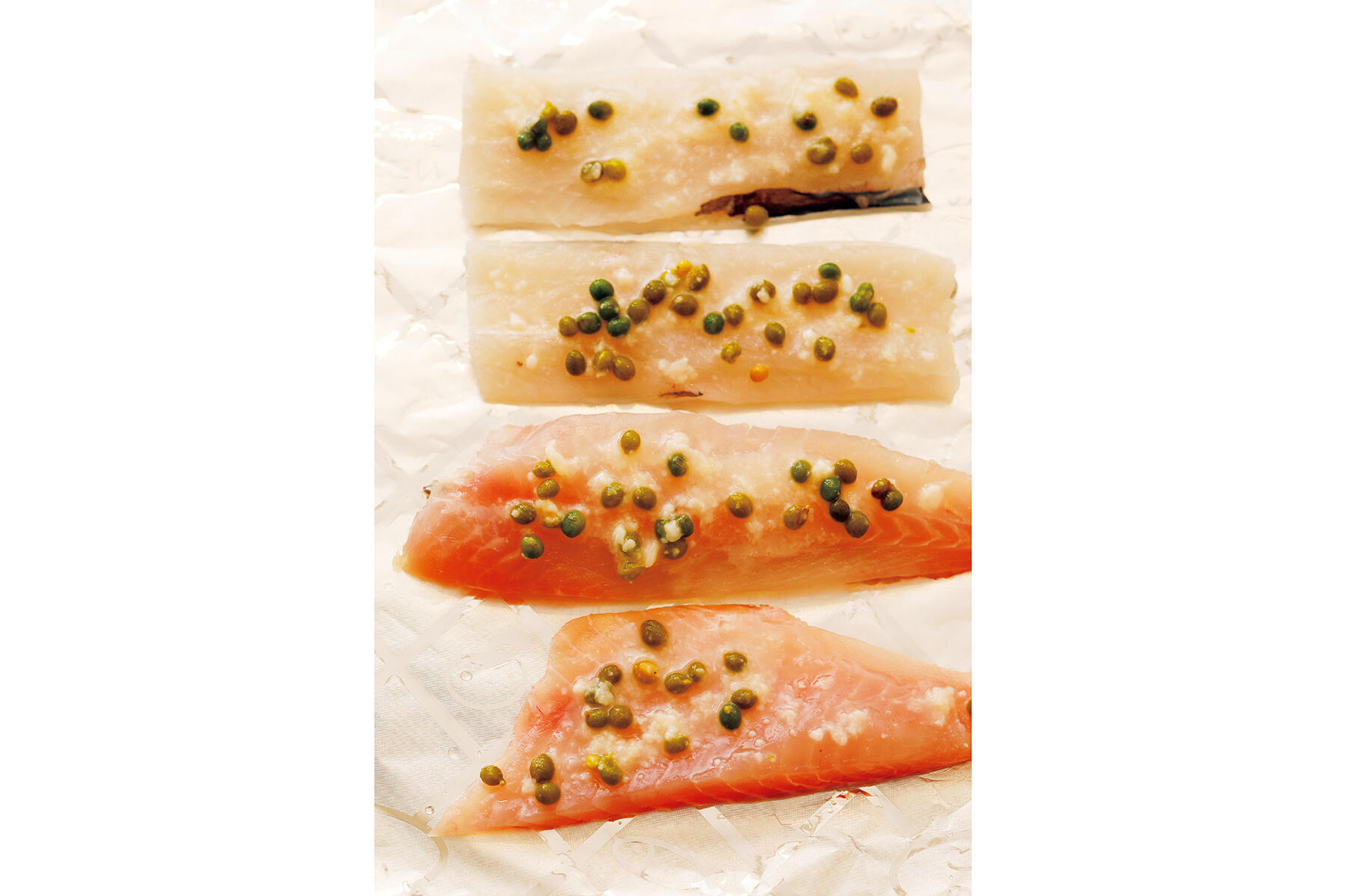 山椒麹をまぶす