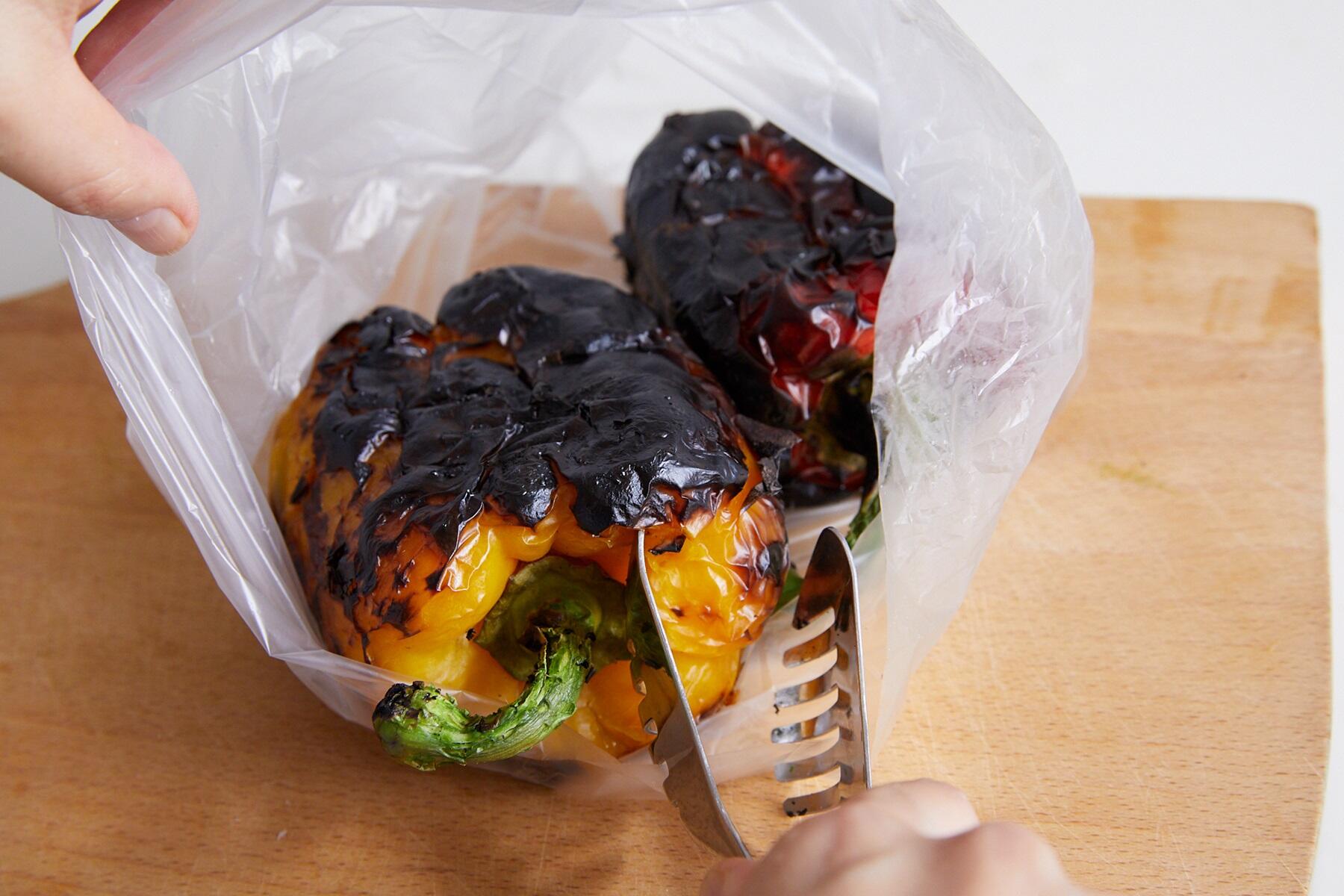 パプリカを焼く