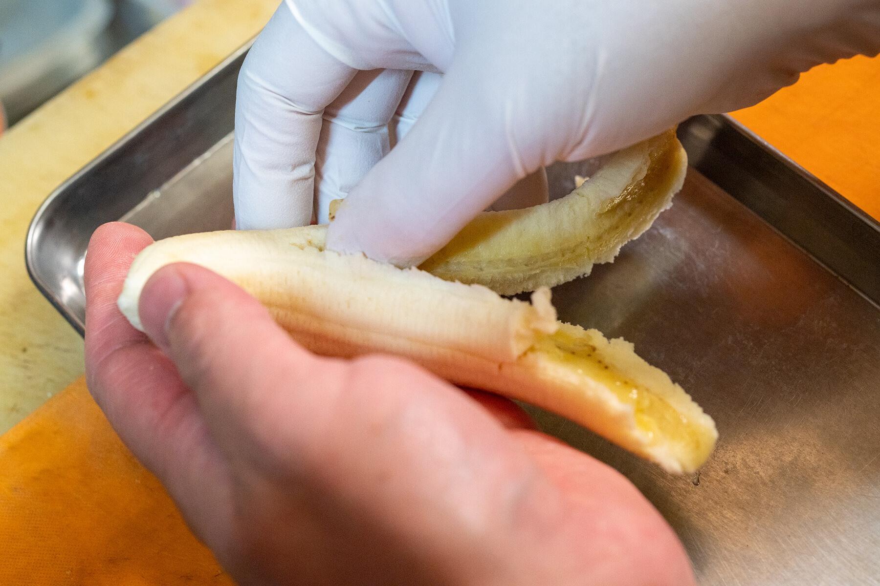 バナナをフランベする