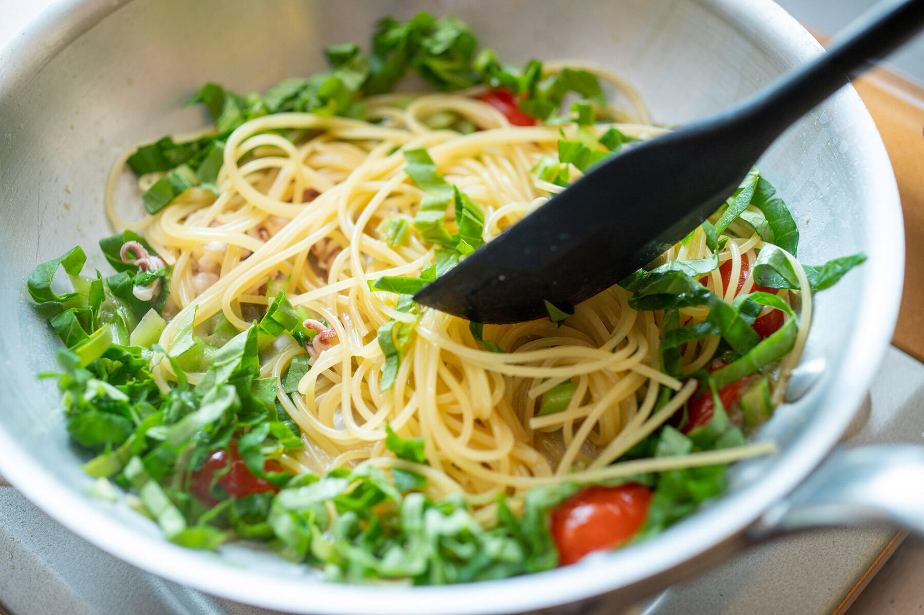 パスタを入れる