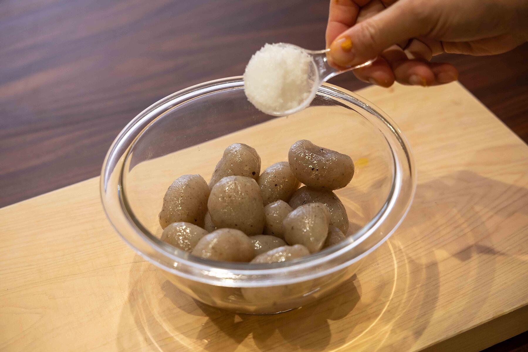 こんにゃくの下準備