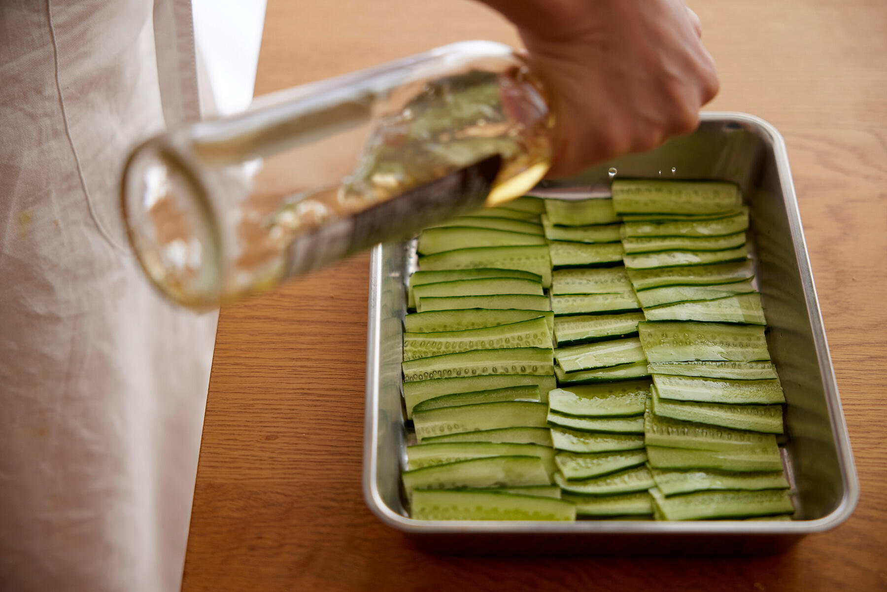 きゅうりの下ごしらえ