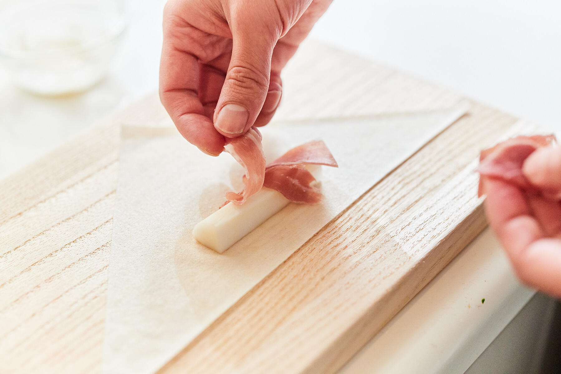 春巻きの皮で巻く