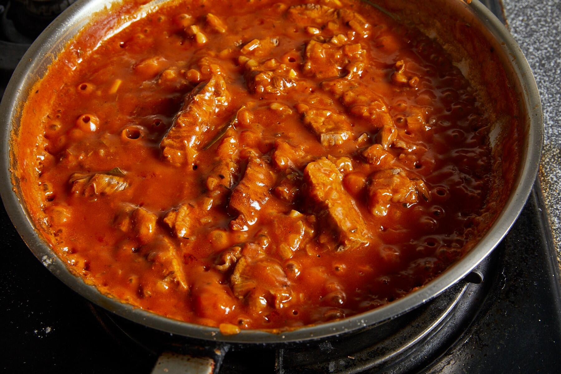 ソースを塩で整える