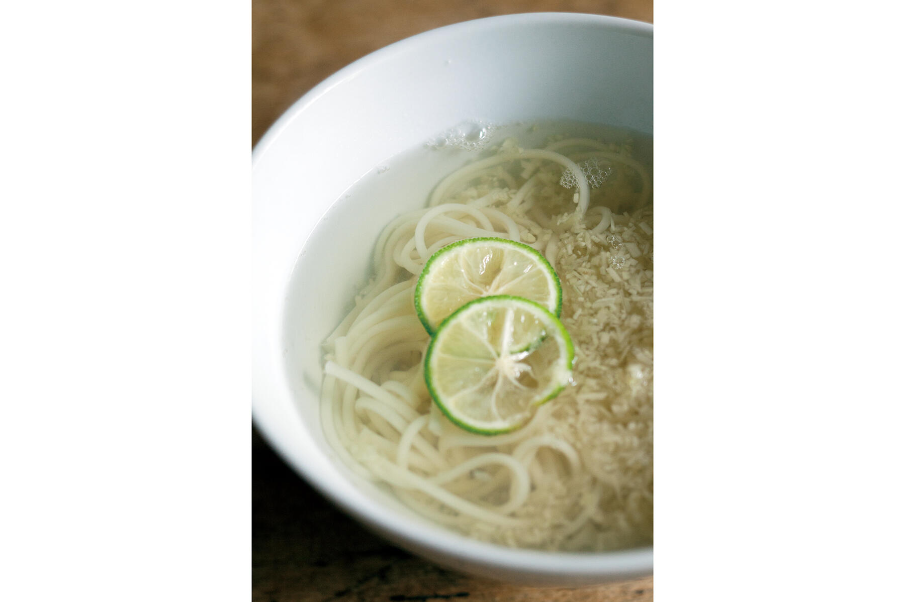 細川亜衣さんの“生姜と青柚子のうどん”