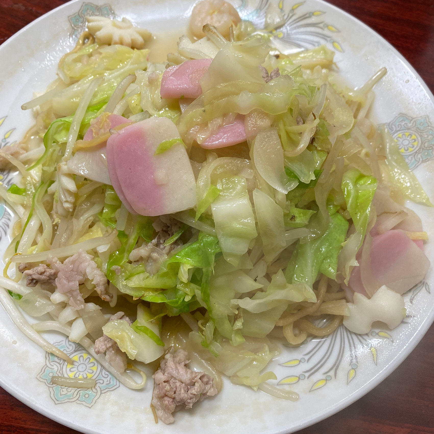 太麺の皿うどん