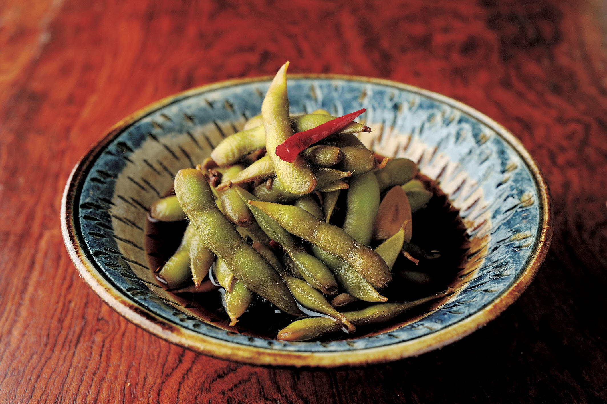 甘やかな香りと旨味の詰まった“枝豆の紹興酒漬け”