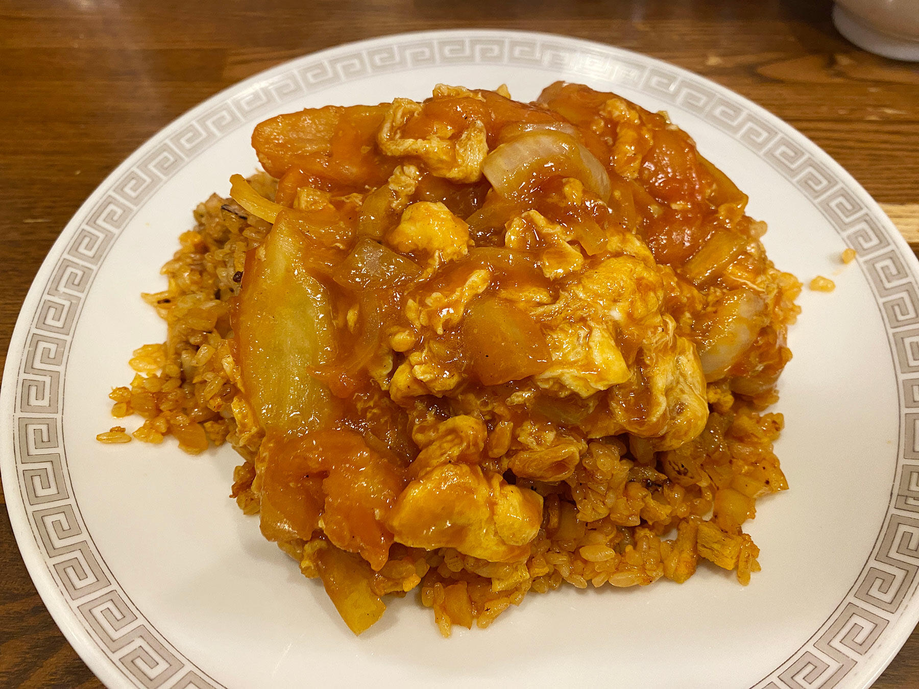 萬福玉子のせポークライス