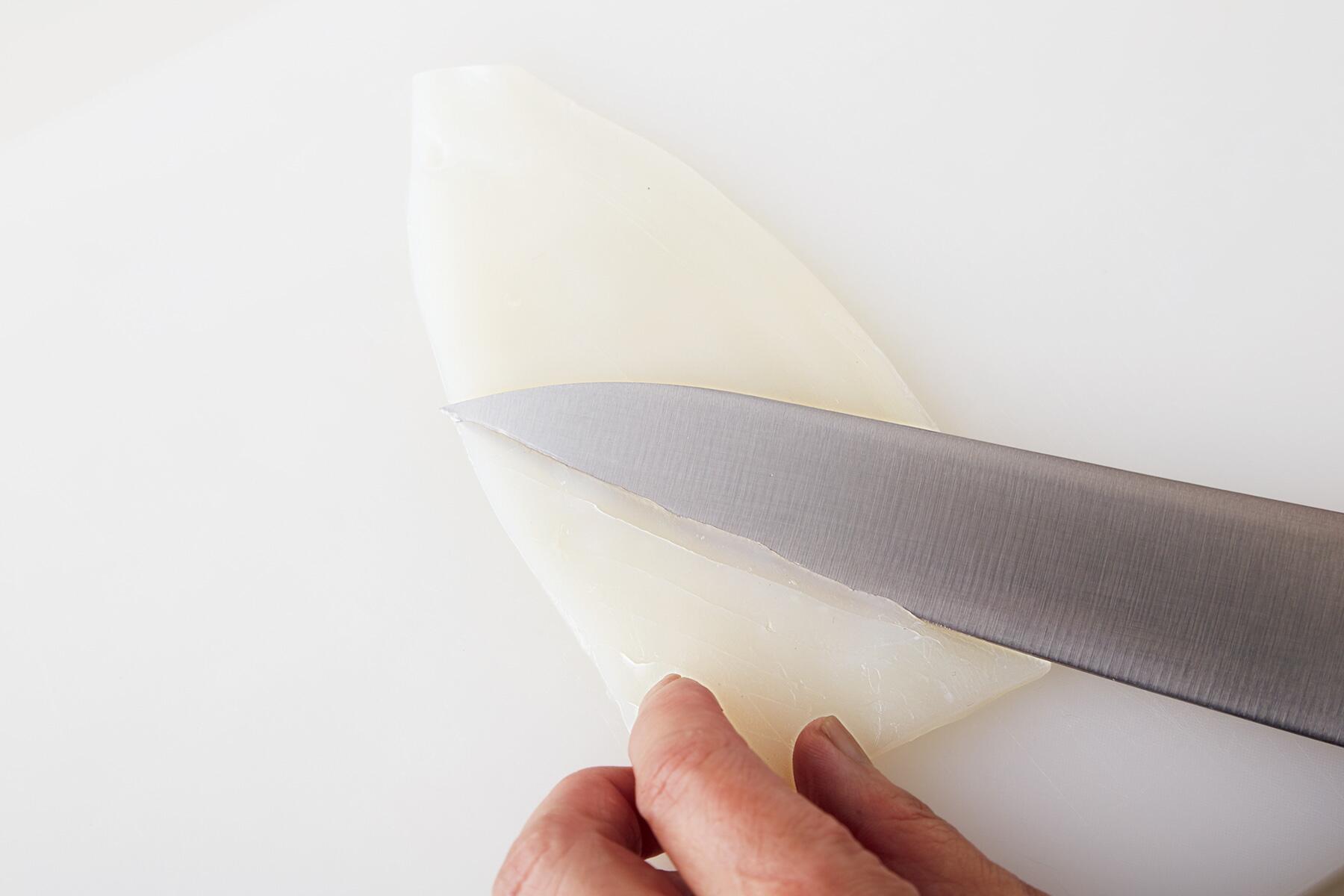 イカの下ごしらえ