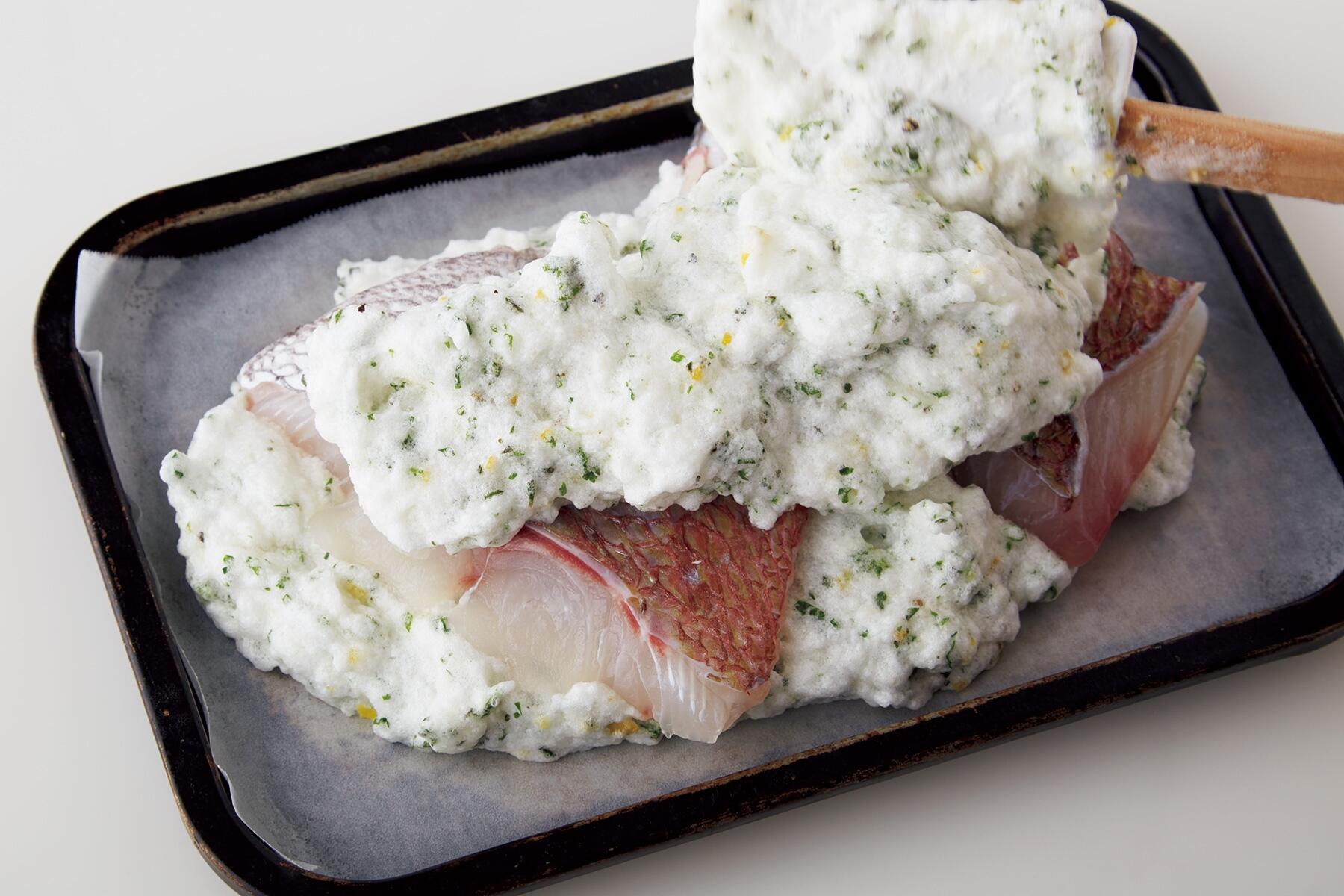 生地をかぶせる