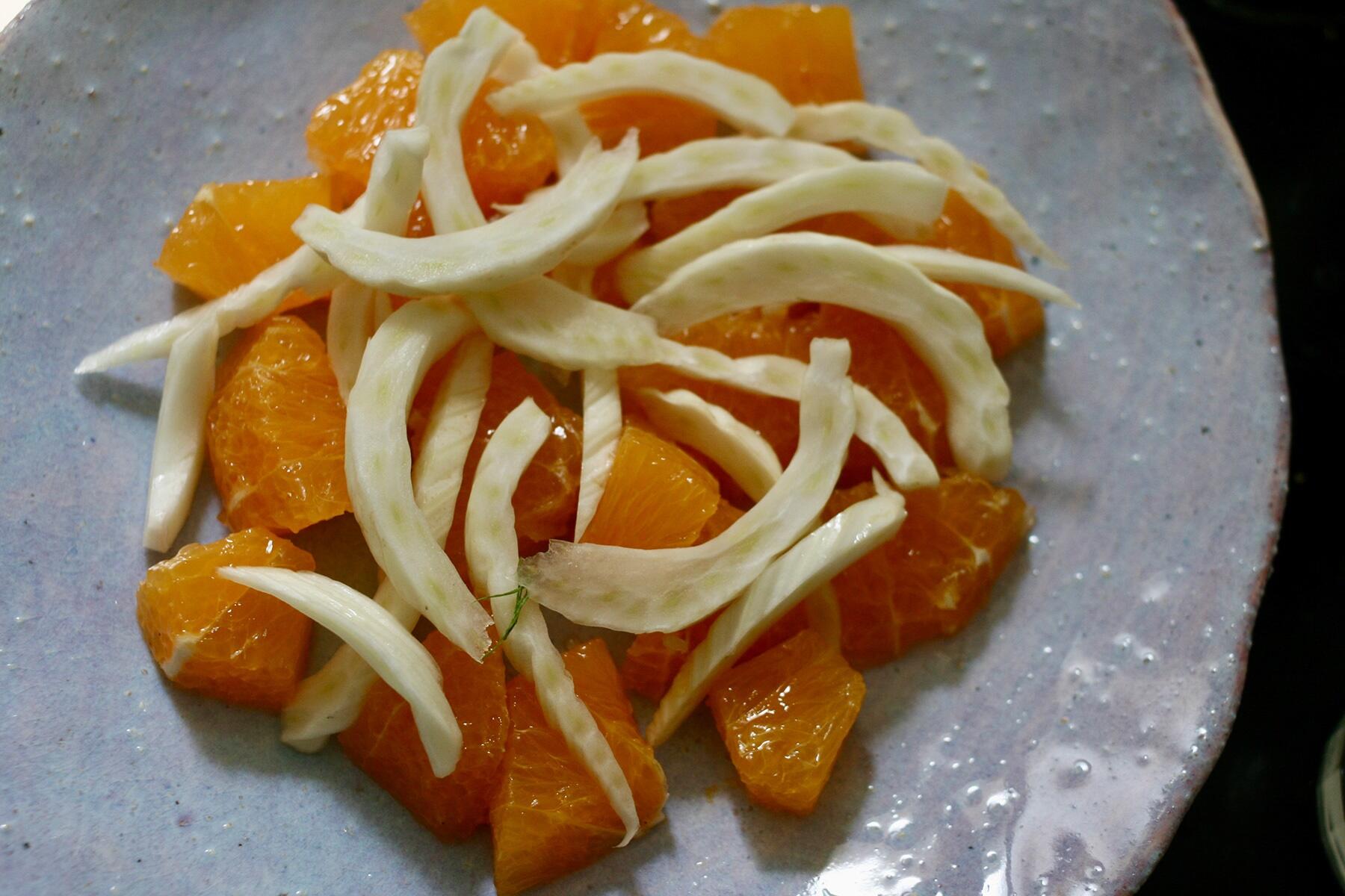 ウイキョウの下ごしらえ