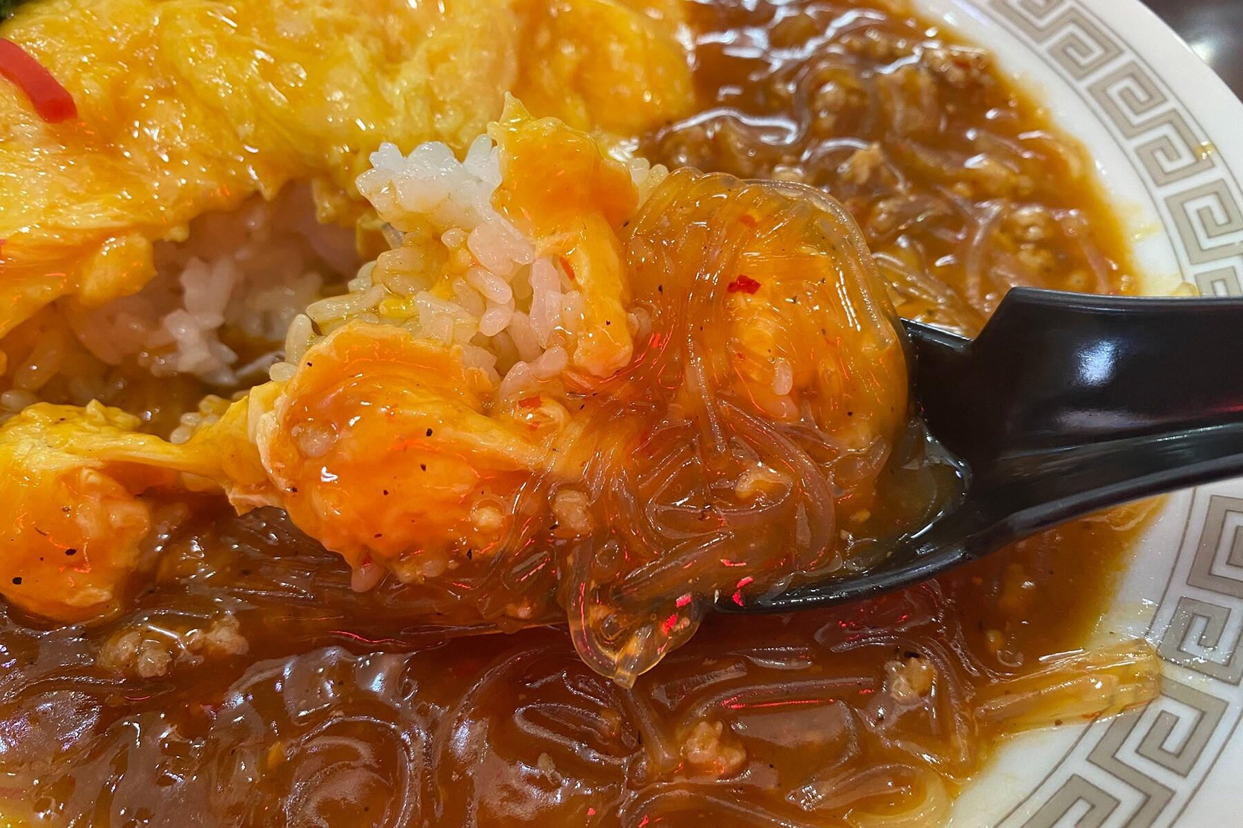 麻婆春雨丼