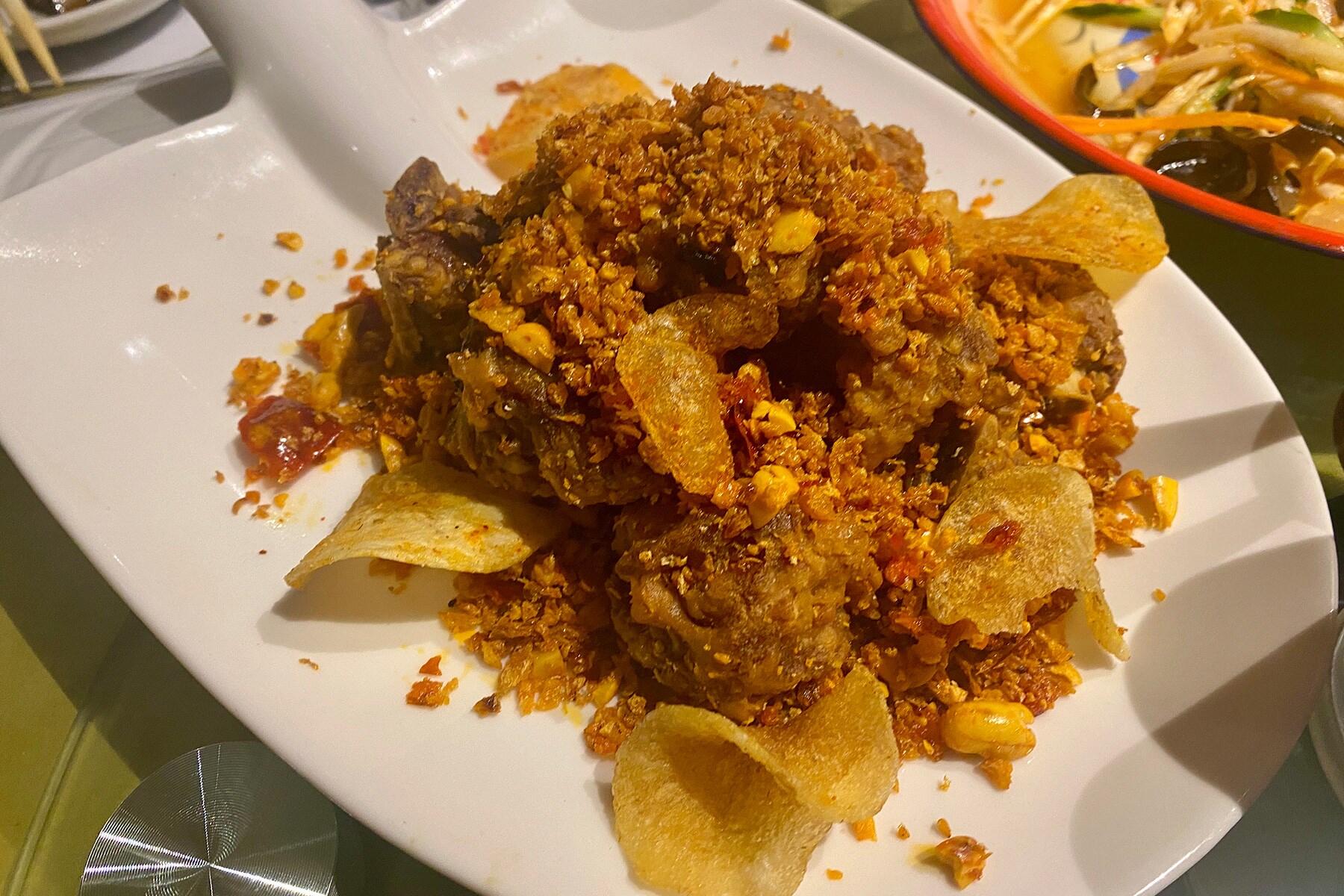 ラムスペアリブの香り揚げ