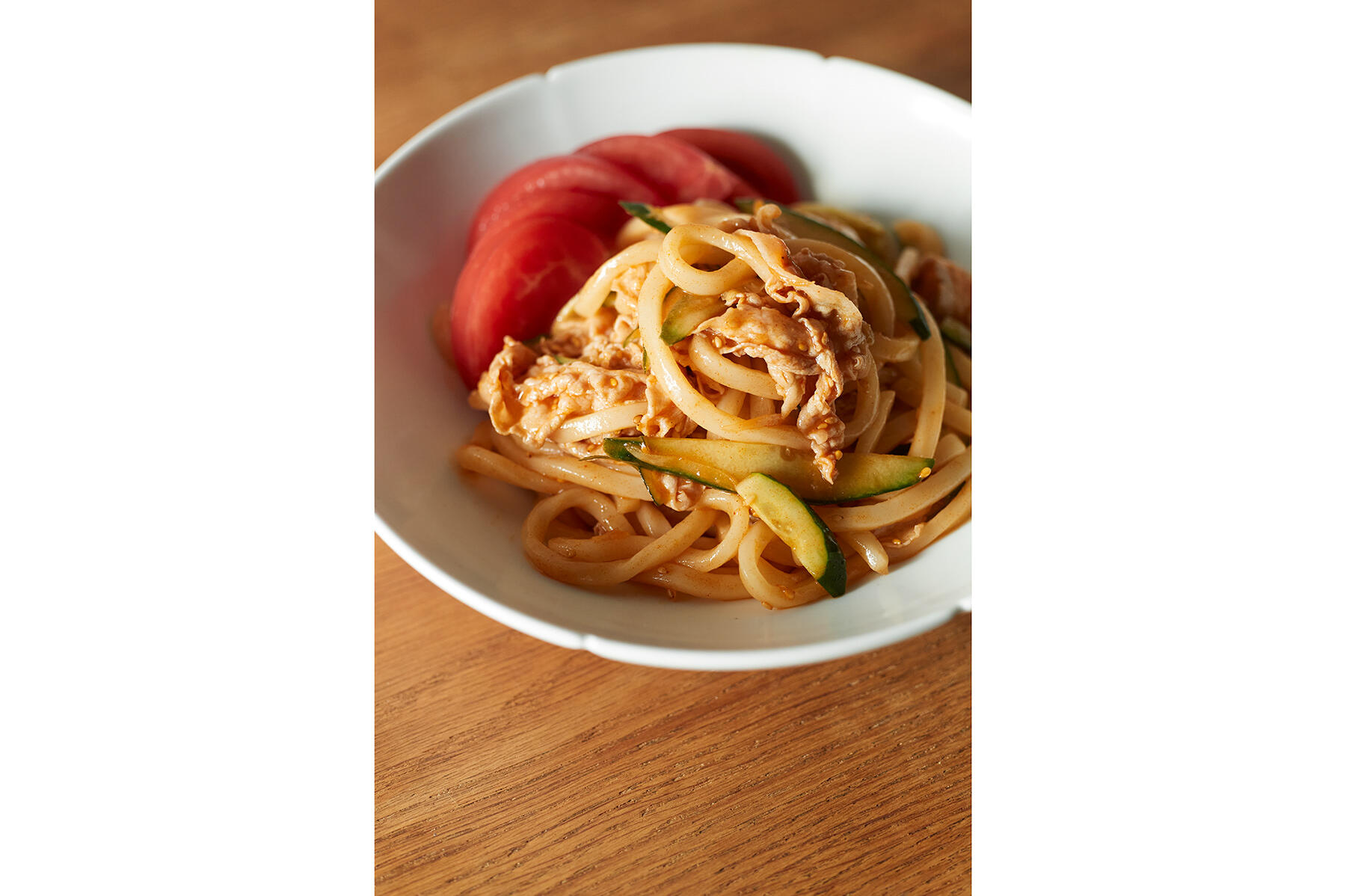 ピリッと旨辛！“豚しゃぶビビンうどん”