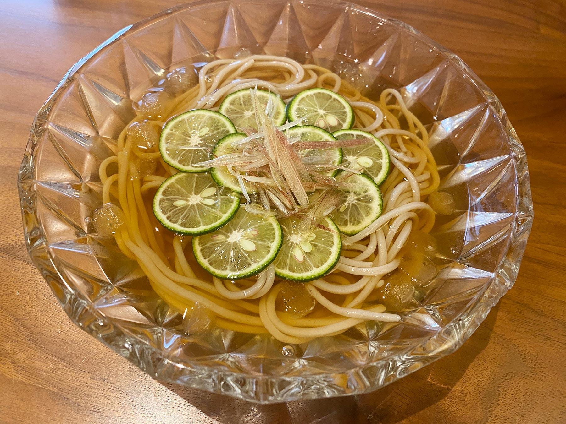 冷かけすだち蕎麦