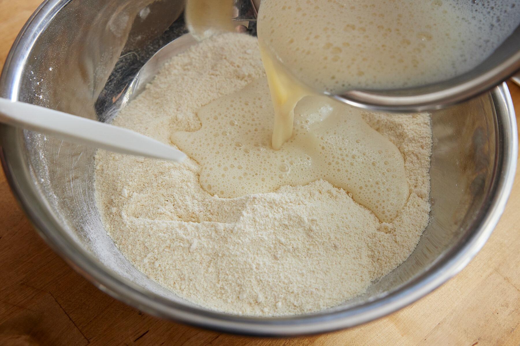 米油と豆乳を混ぜる