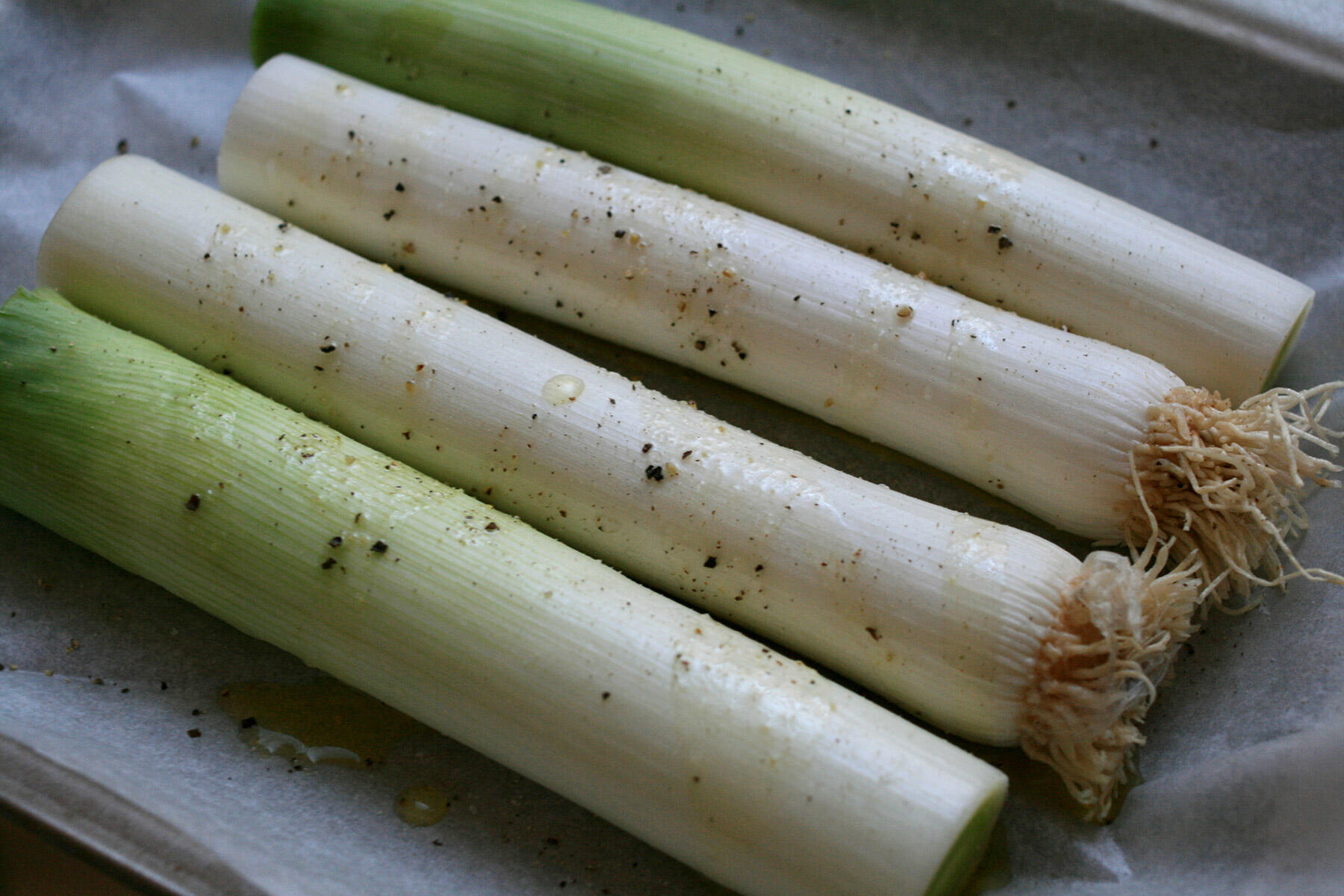 ポワローねぎの下準備