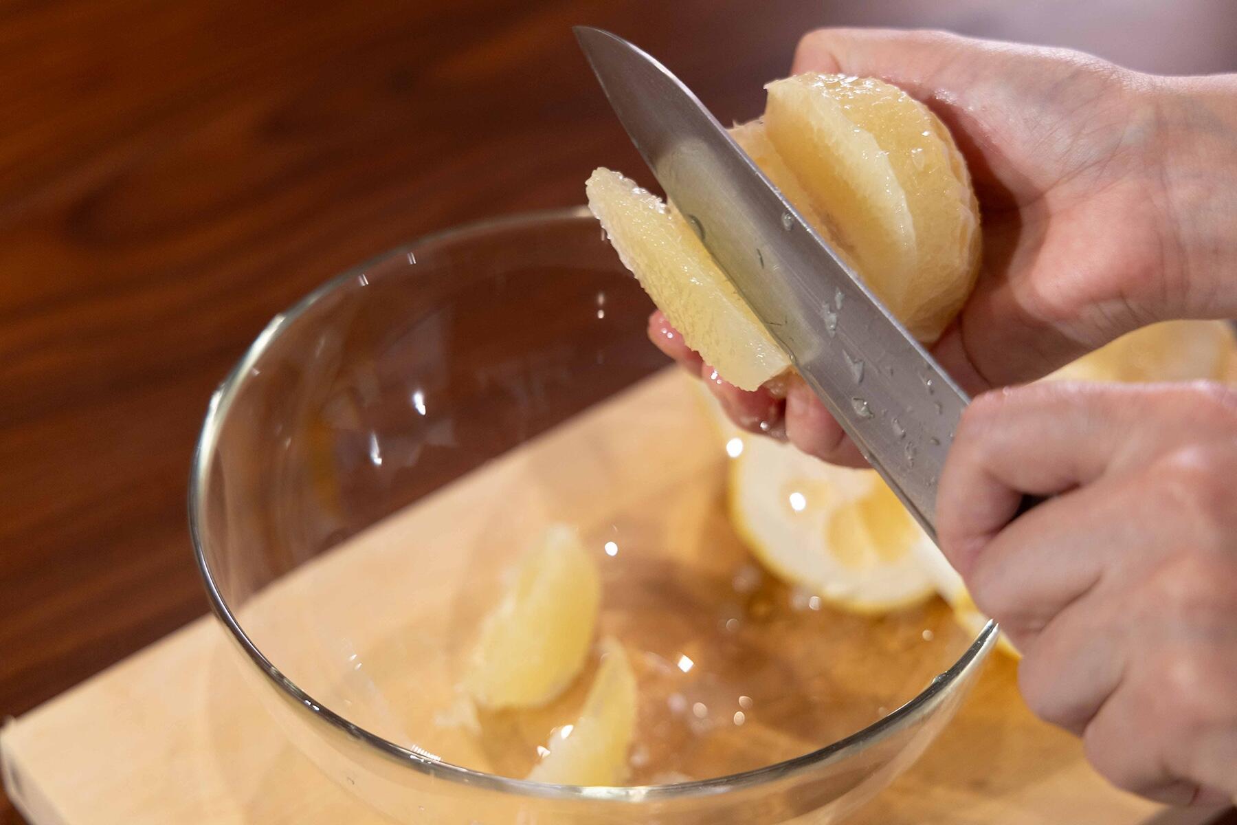 グレープフルーツの下準備