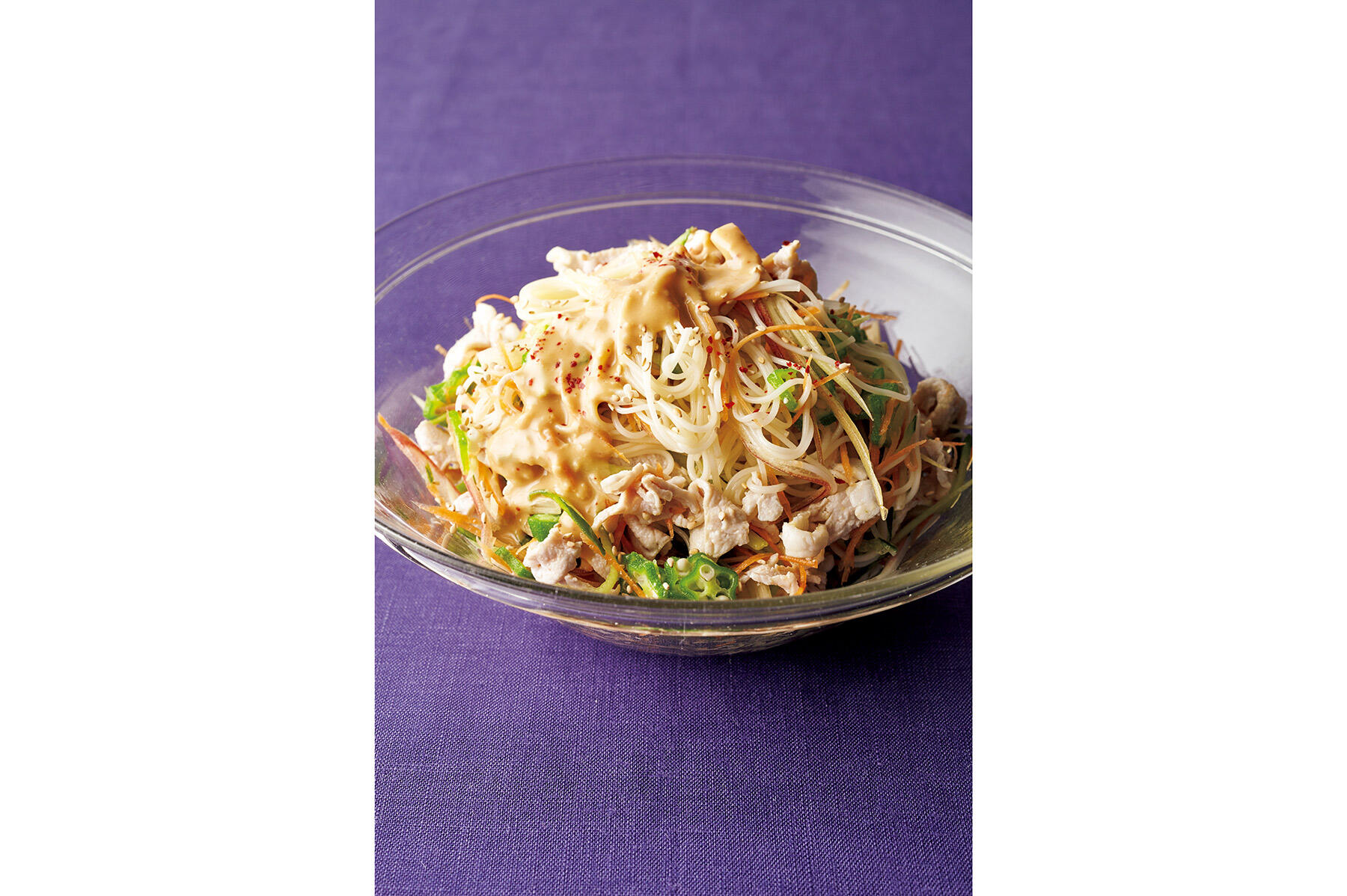 豚しゃぶでボリューム満点！“サラダそうめん”