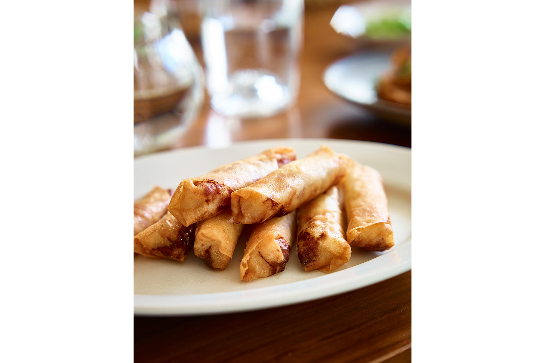 うどと生ハムの春巻き