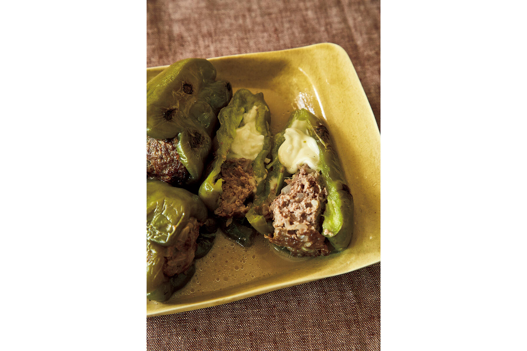 ピーマンのモッツァレラ肉詰め