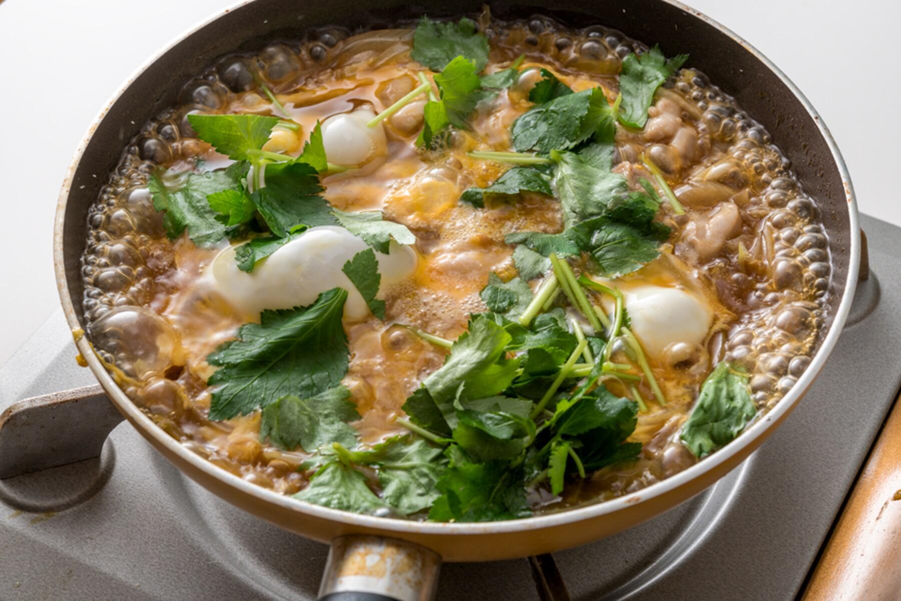 三つ葉を加える