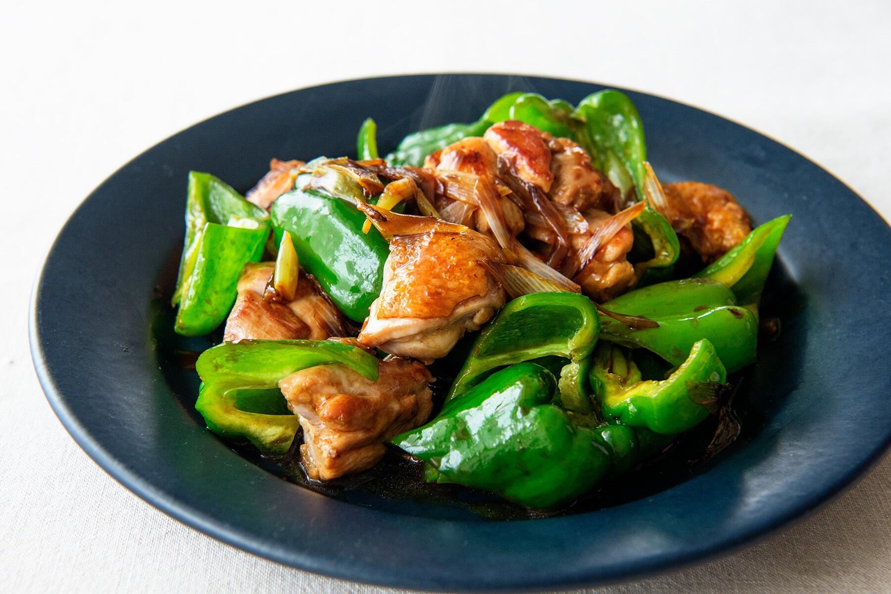 鶏とピーマンのオイスターソース炒め