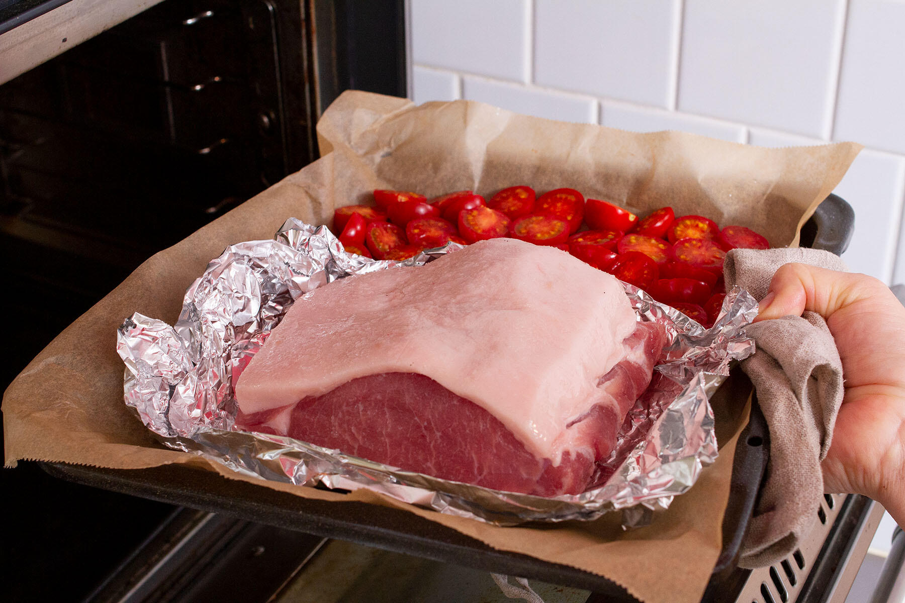 オーブンで焼く