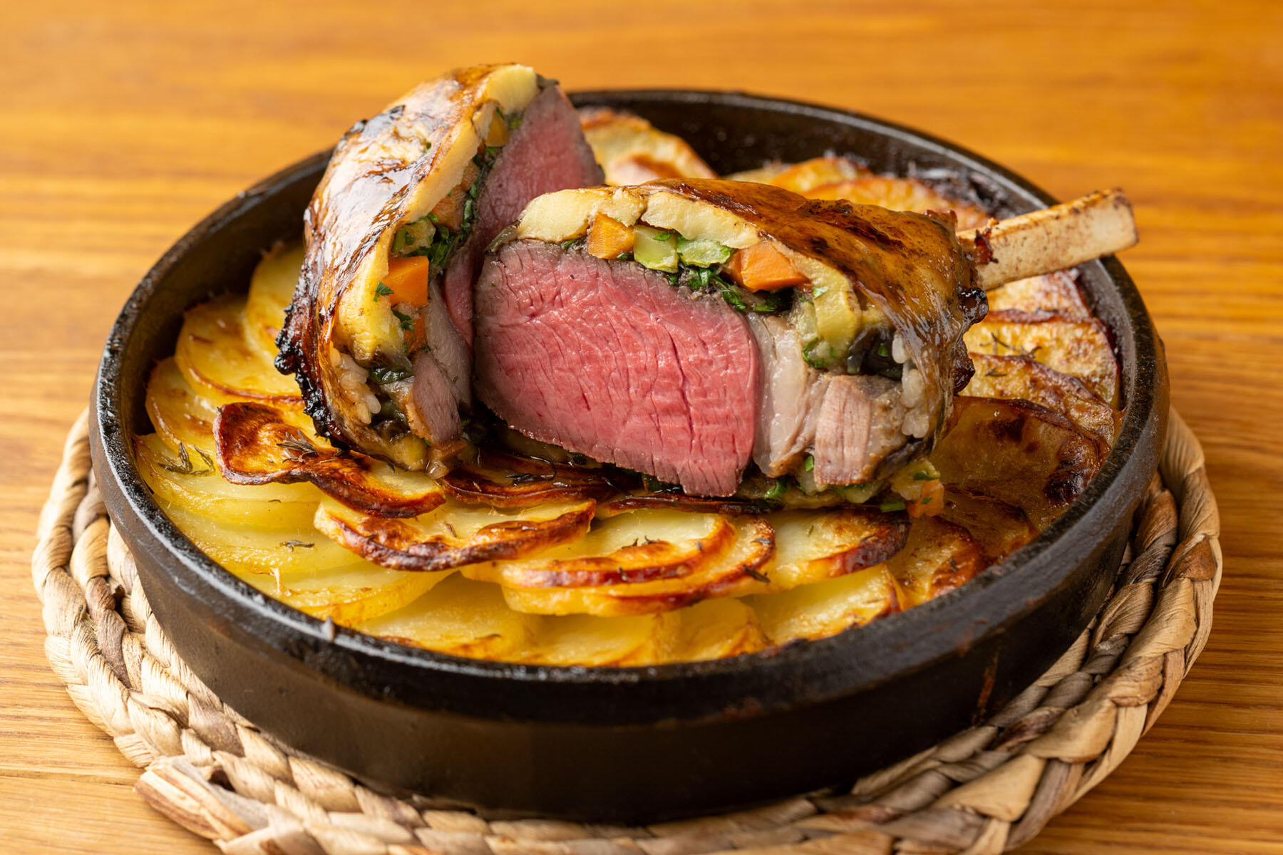 仔羊肉と吉川ナスのクレピネット