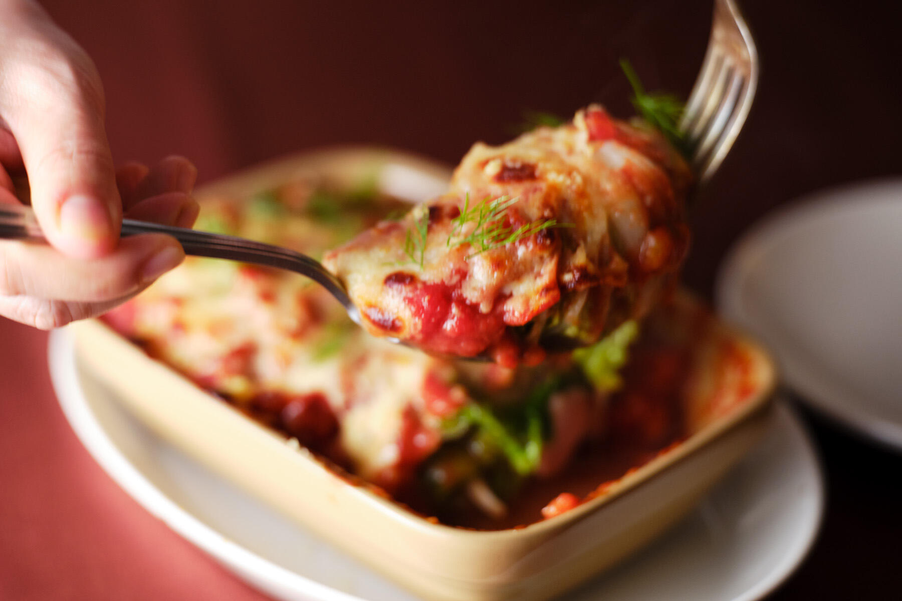 ロール白菜のトマトグラタン