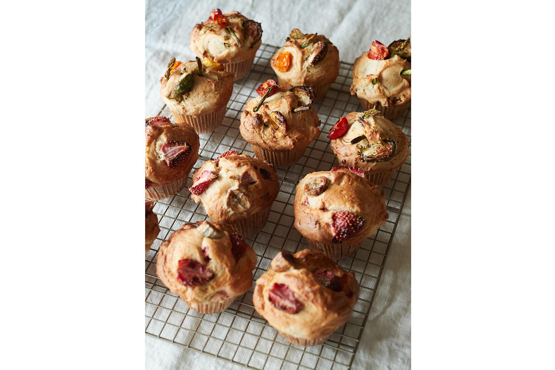 いちごとバナナのマフィン