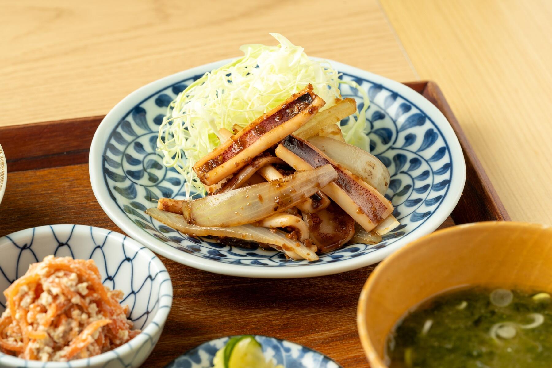 函館産真イカ一夜干し生姜焼き