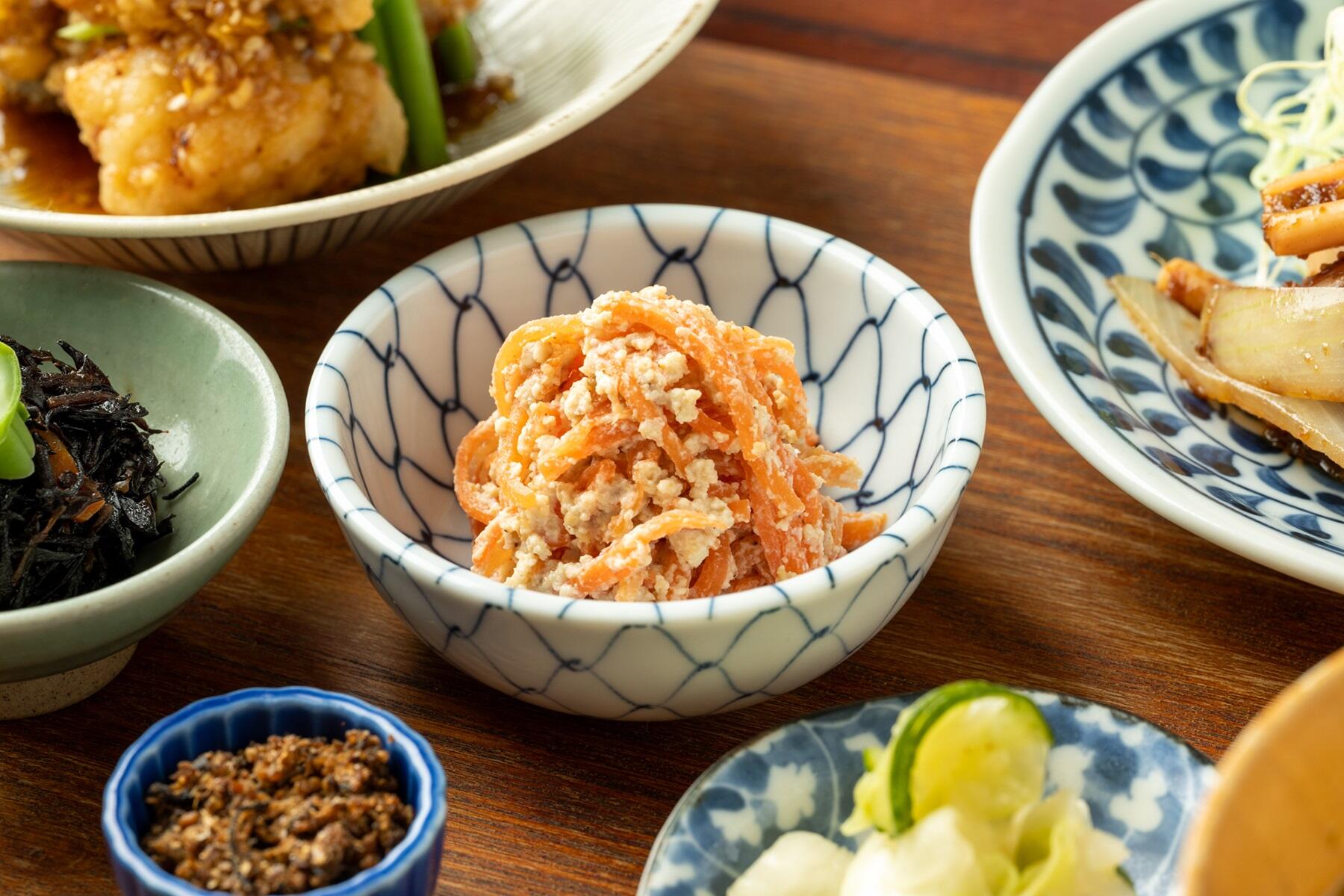 にんじんの白和え