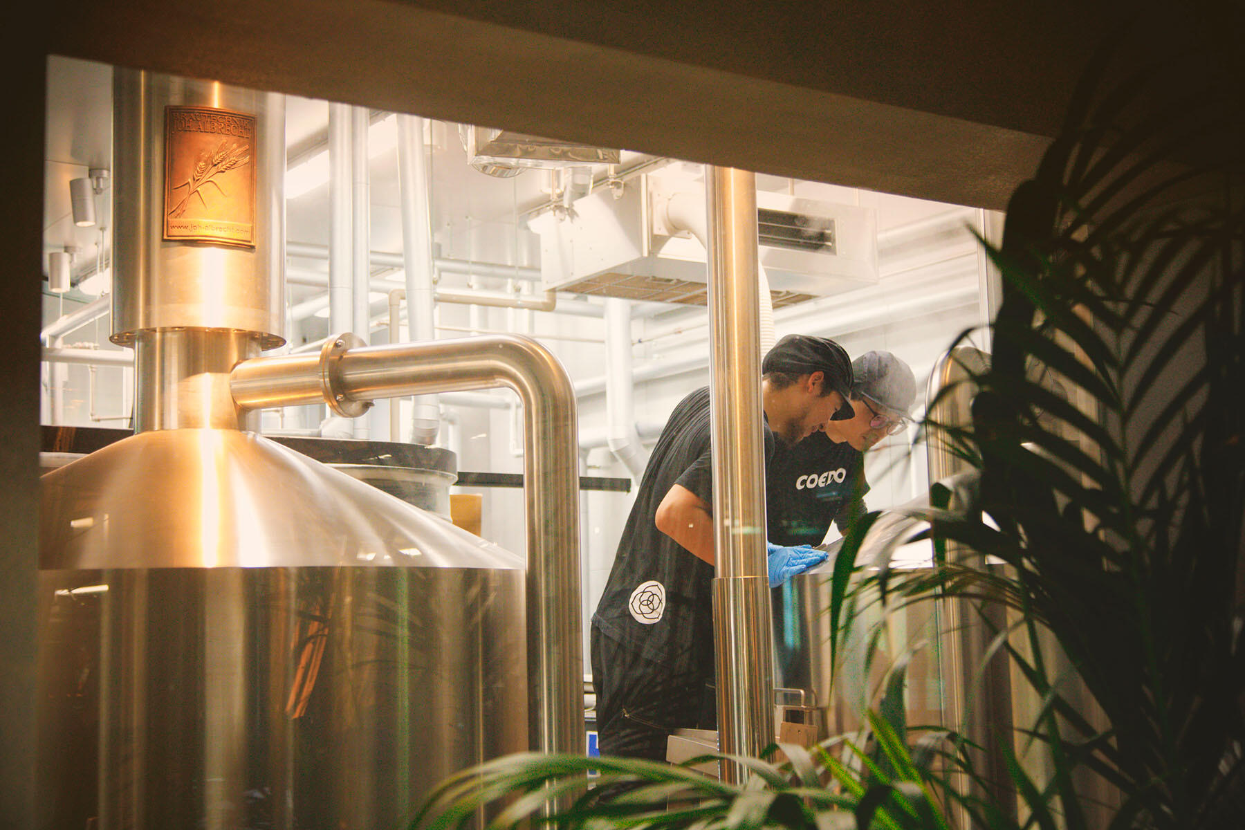 レストランから見える醸造設備