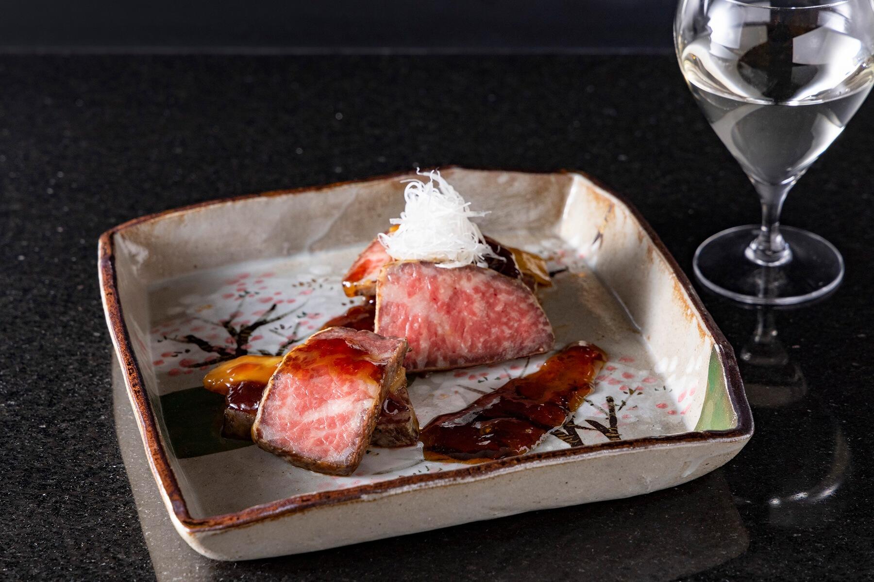 黒毛和牛と筍のくわ焼き