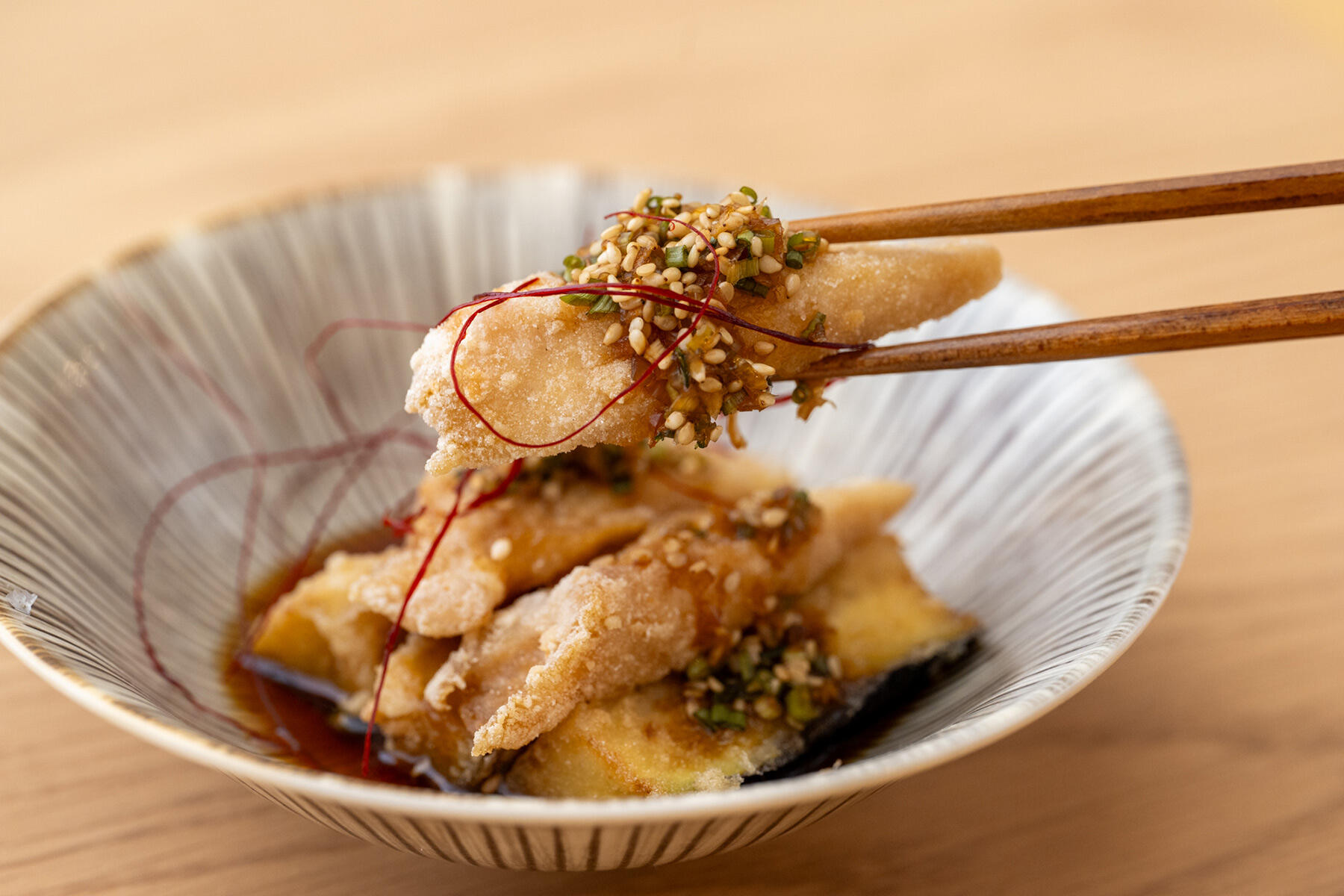 ブリかしらにくの油淋鶏風