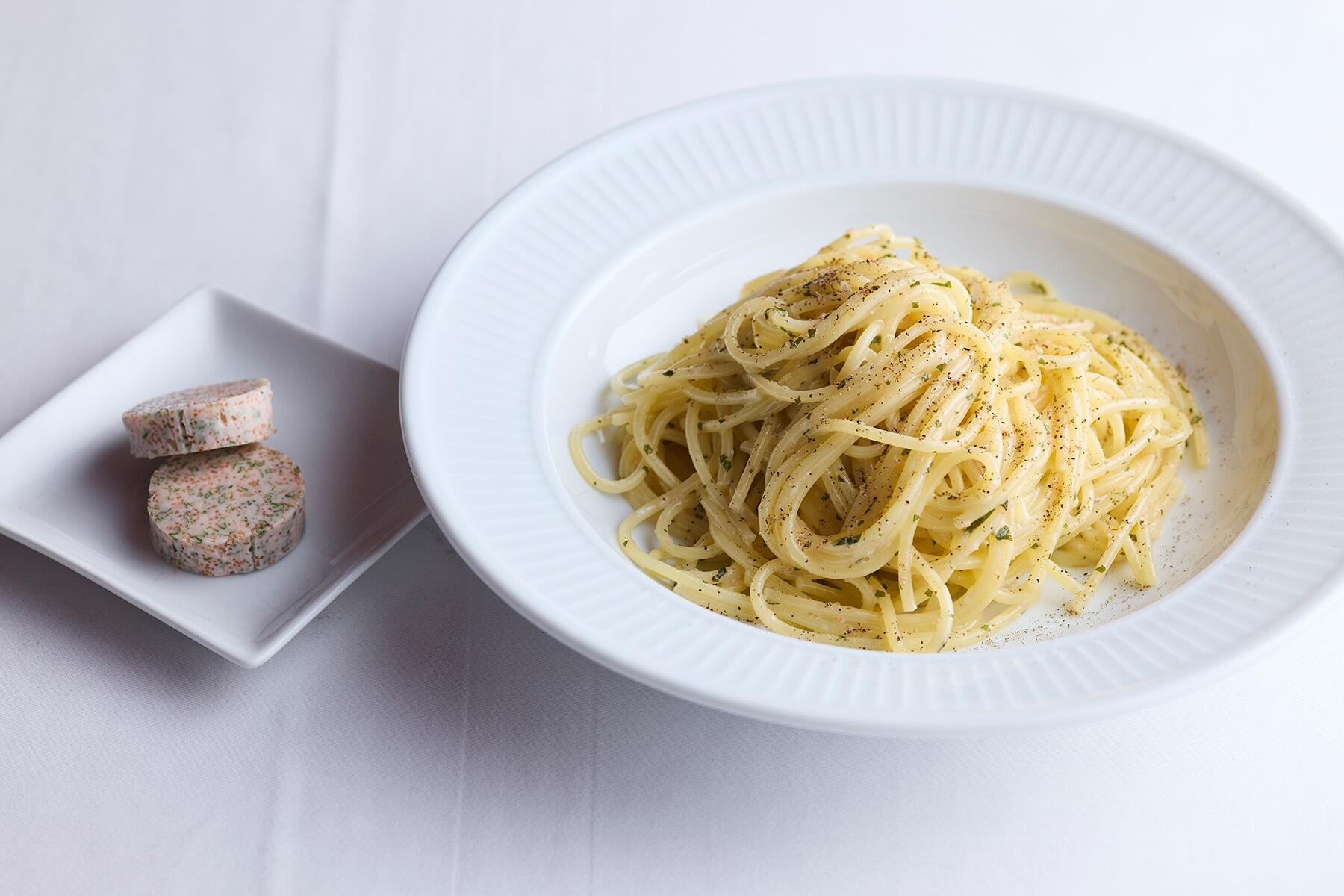 明太しそバターのスパゲッティーニ
