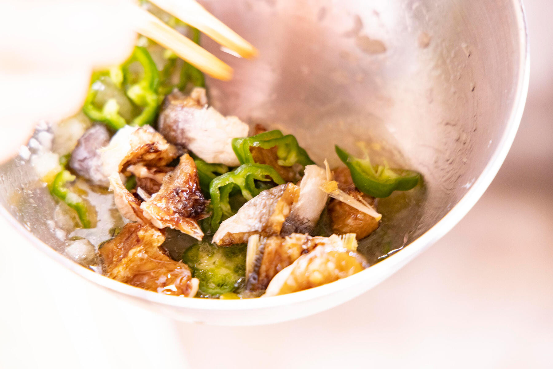 カマス干物の揚げマリネ