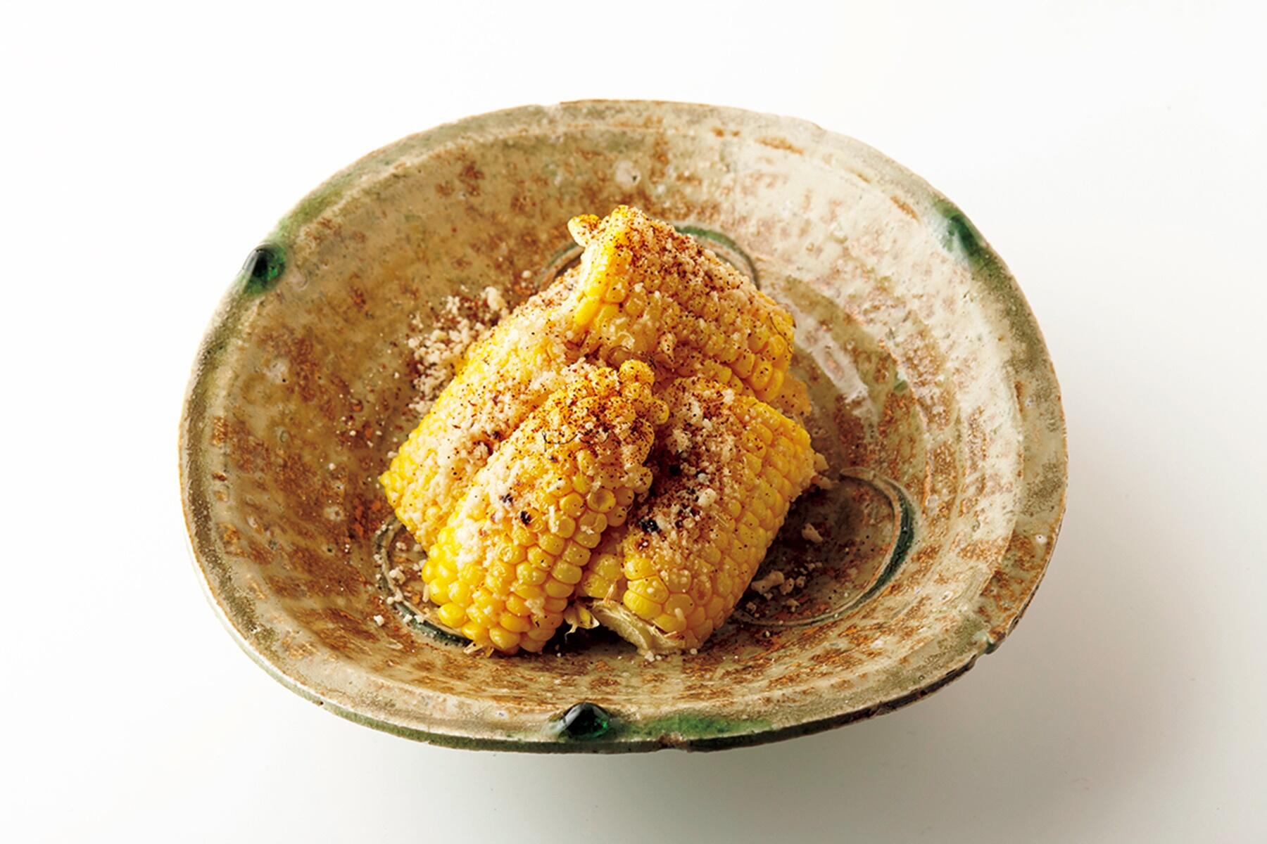 華やかな日本酒と合わせたい“とうもろこしのチーズ焼き”