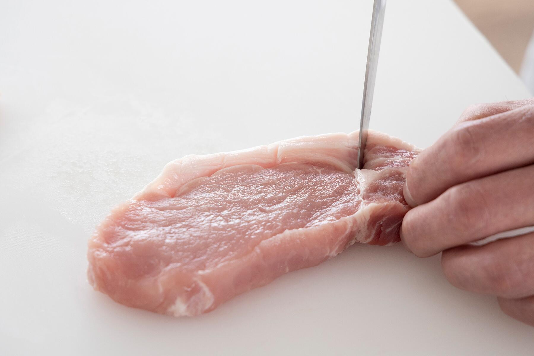 豚肉の下ごしらえ