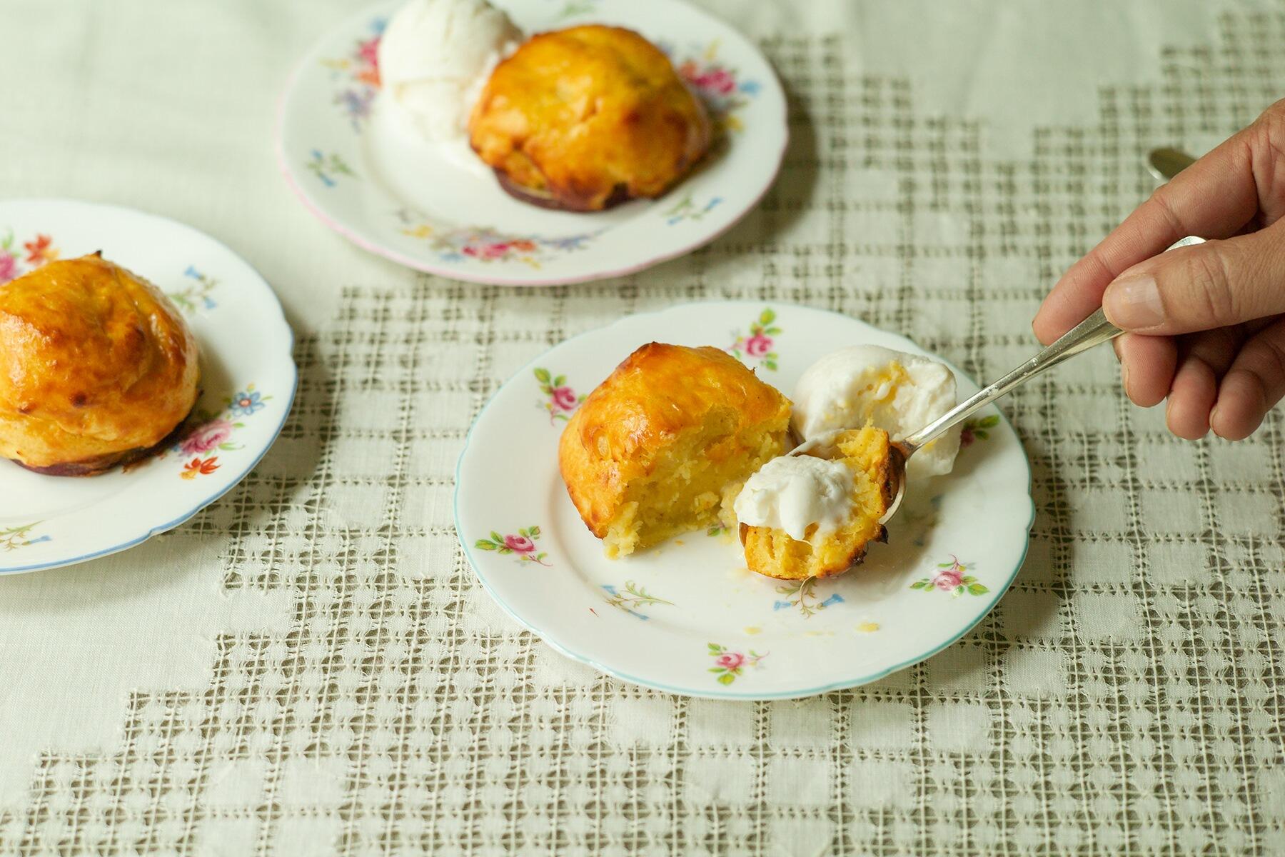 背徳の美味“スイートポテトアイスクリーム添え”