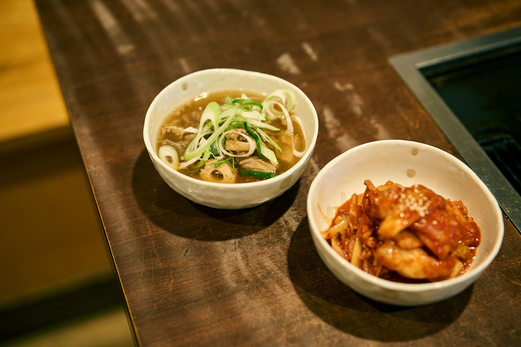 牛すじ煮と自家製キムチ