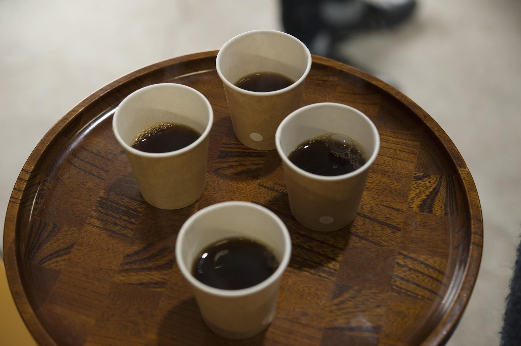 違った特徴を持つ4種類のコーヒー。果たして、自分好みの味に出会えるかな?