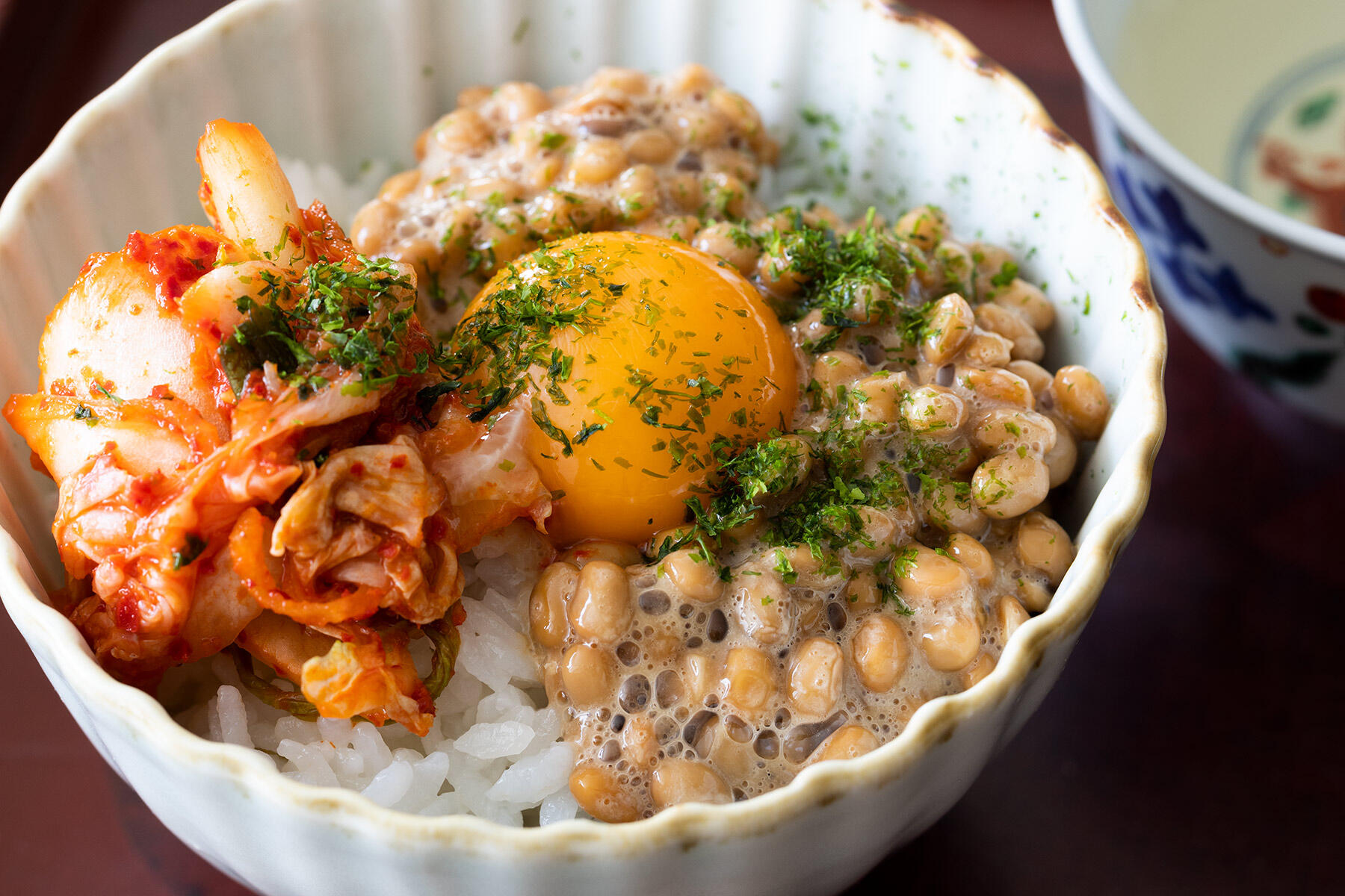 キムチ納豆たまごかけご飯