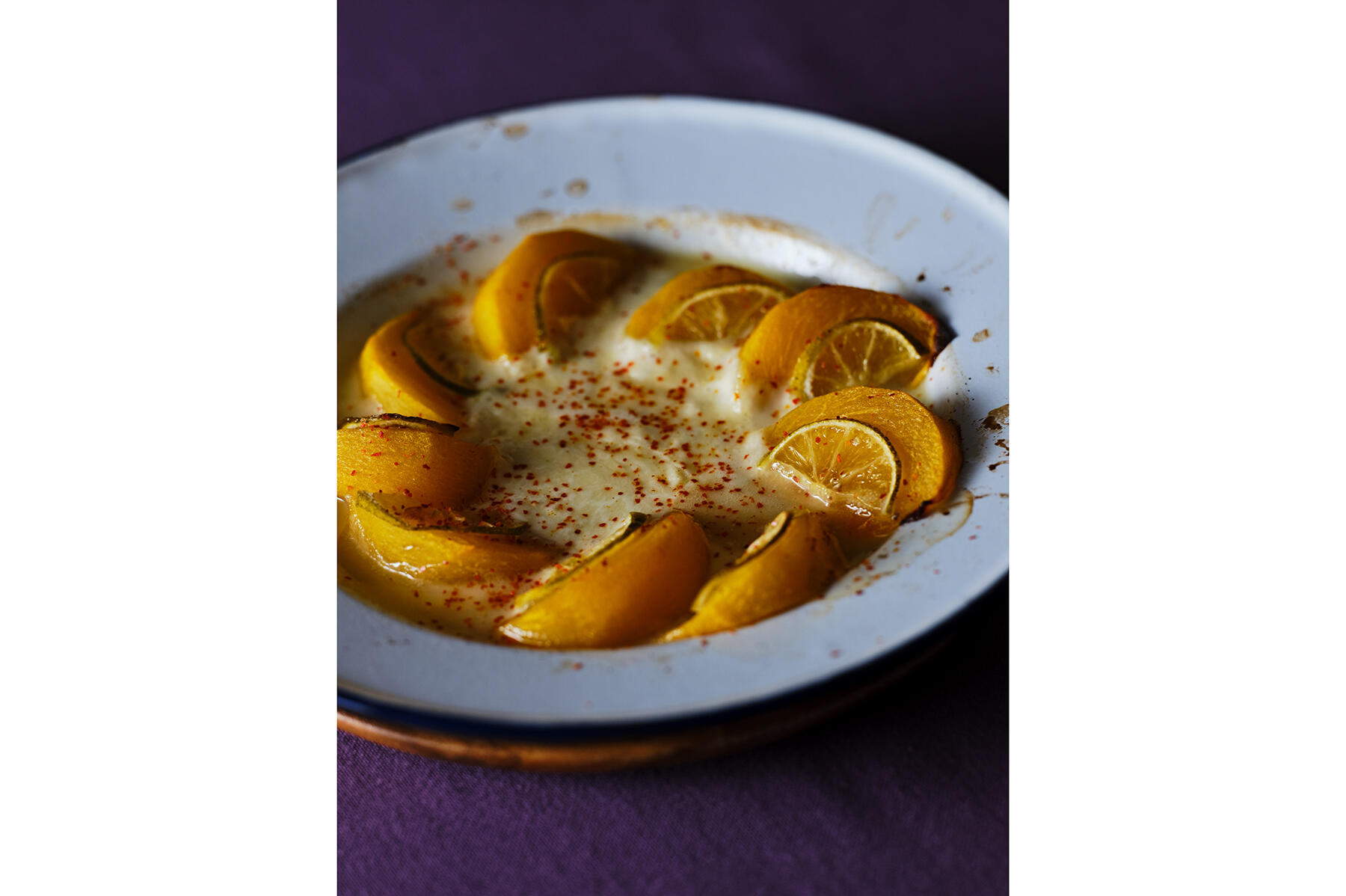 柿とブッラータのグラタン