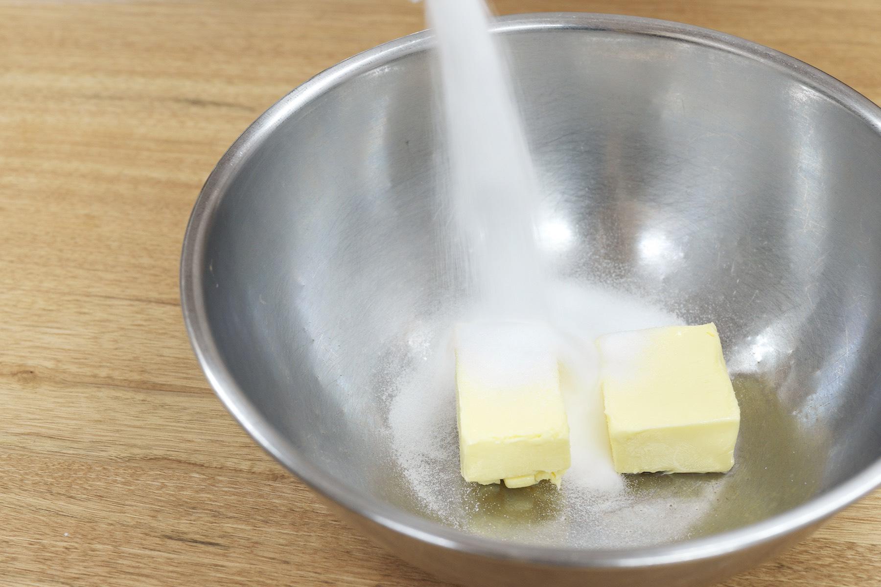 バターを混ぜる